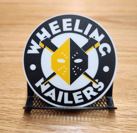 Wheeling Nailers Yellow Mask Circle Logo Magnet