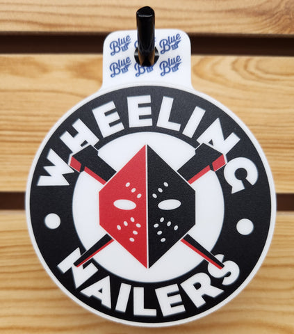 Wheeling Nailers Red Mask Circle Logo Sticker