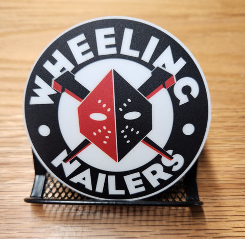 Wheeling Nailers Red Mask Circle Logo Magnet