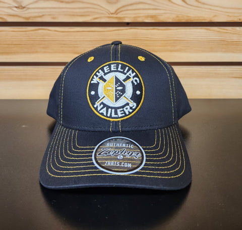 Wheeling Nailers Zephyr Yellow Circle Snap Back Hat