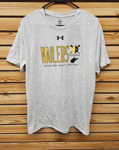 Wheeling Nailers Under Armour Silver West Virginia T-Shirt