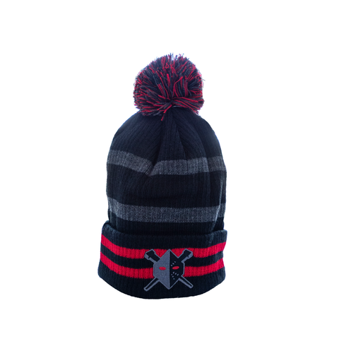 Wheeling Nailers AK Red Black Knit Pom