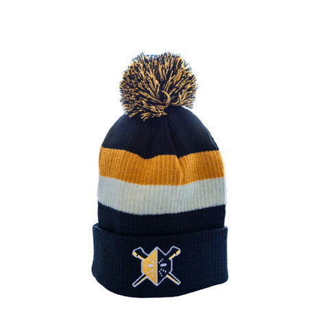 Wheeling Nailers AK Knit Pom Vintage Yellow Black Mask