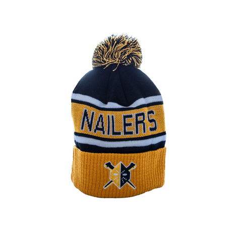 Wheeling Nailers AK Knit Pom Mask Logo