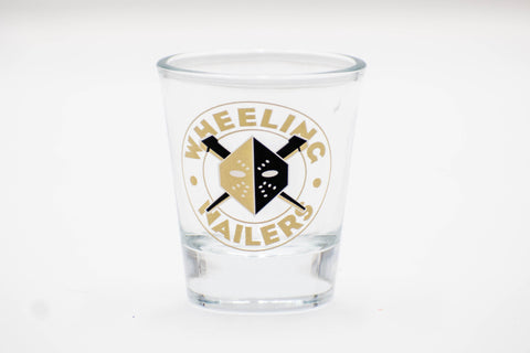 Wheeling Nailers Shot Glass Circle Logo