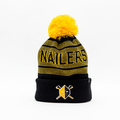 Wheeling Nailers Zephyr Striped Yellow Mask Beanie
