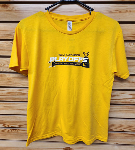 Wheeling Nailers Youth 2026 Yellow Playoff Shirt Round 3